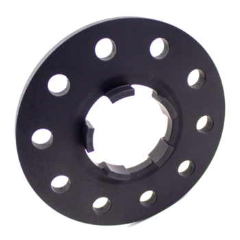 Distanzscheibe ALU 10mm von SCC in Schwarz eloxiert - 12689W